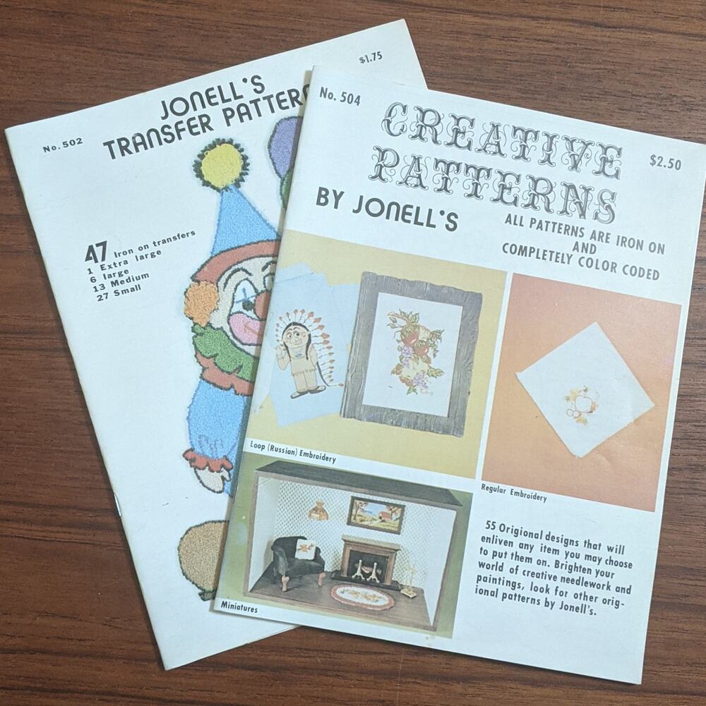 2 Jonell's Iron-On Pattern Books